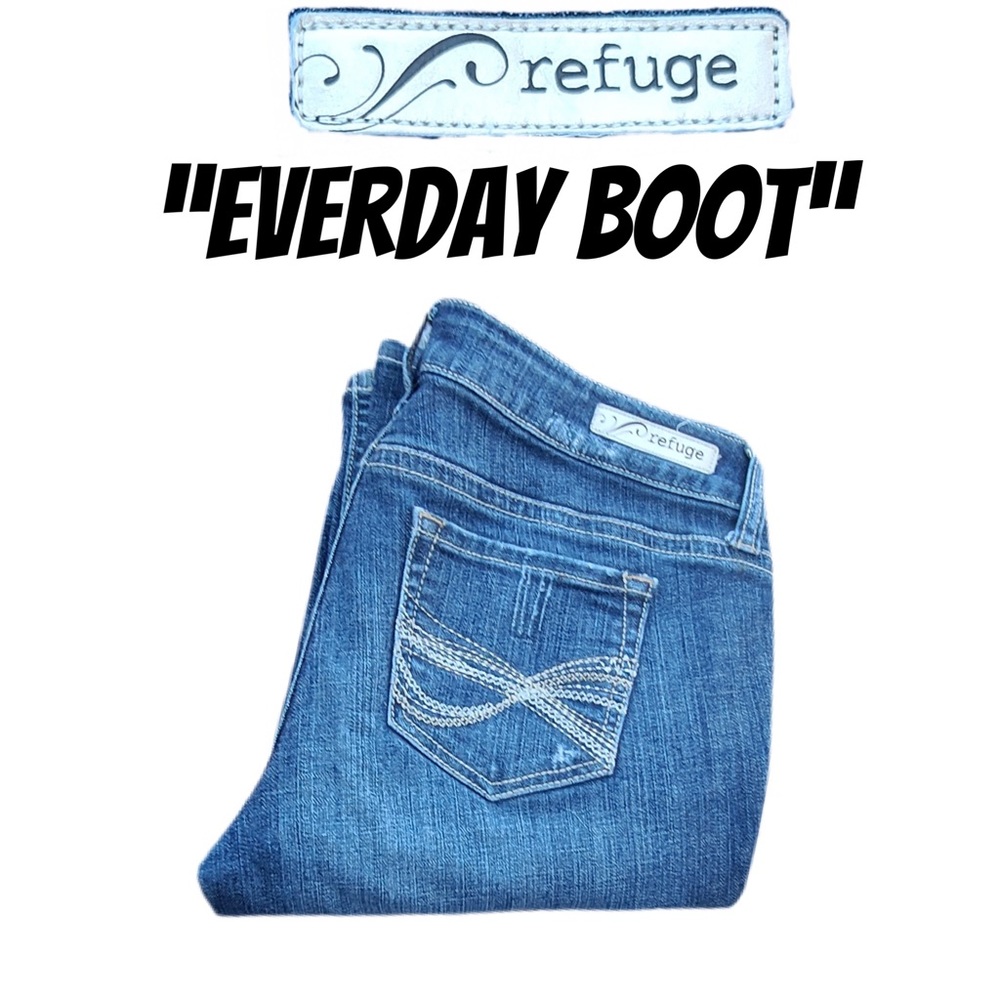 Women REFUGE RUNWAY Everyday Boot Distressed Jeans - Picture 7 of 8